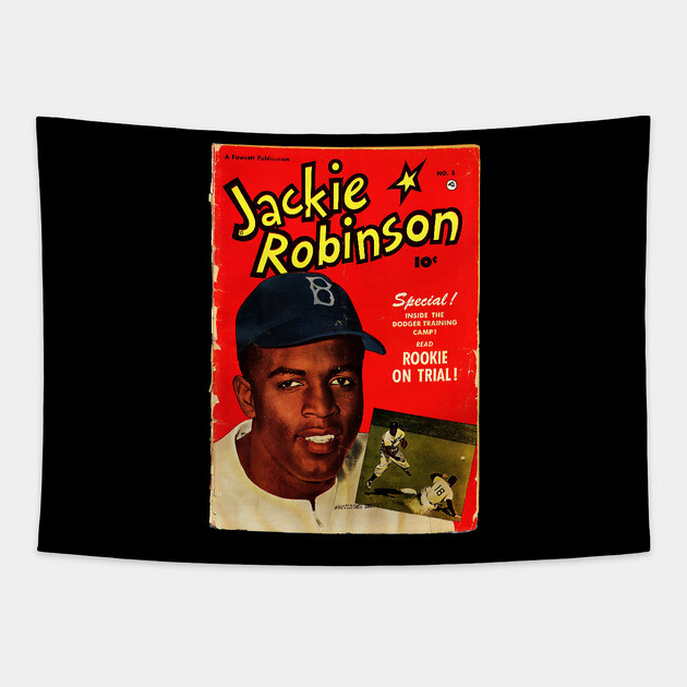 Front cover of Jackie Robinson comic book Tapestry by UrbanLifeApparel