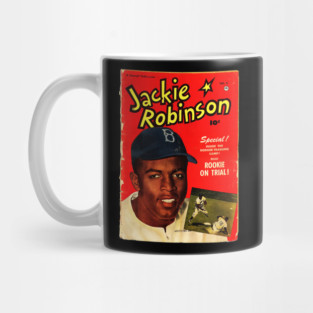 Front cover of Jackie Robinson comic book Mug