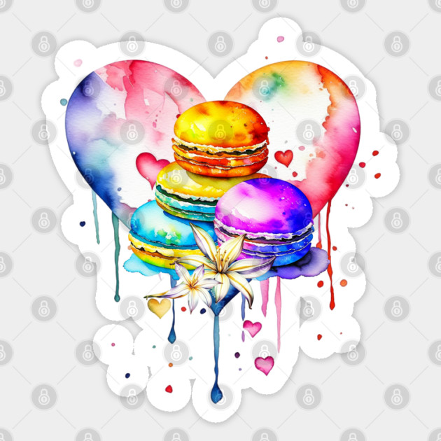 Watercolor Macarons Sticker by HolidayBug