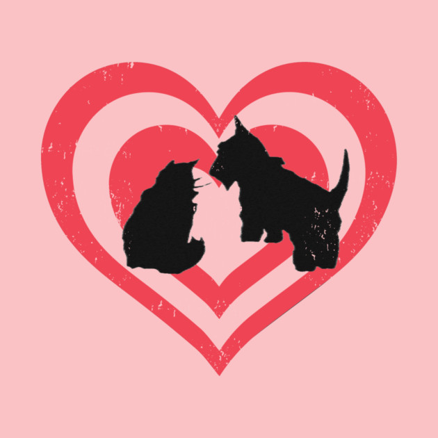 Cat and Dog Besties Forever by DonWillisJrArt