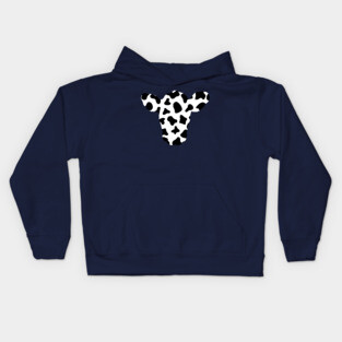 Cow Print Head Kids Hoodie