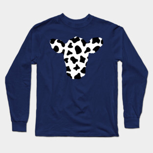 Cow Print Head Long Sleeve T-Shirt
