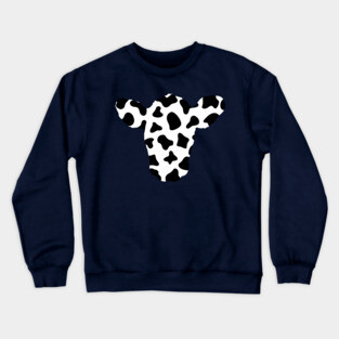 Cow Print Head Crewneck Sweatshirt