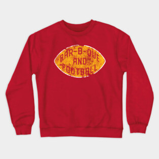 Bar-b-que and Football - Red & Gold Crewneck Sweatshirt
