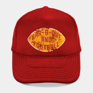 Bar-b-que and Football - Red & Gold Hat