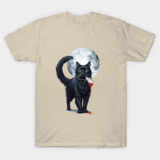 Purfect hunter in the Digital Edition, black Cat vs. Mouse, Humor, Cats, Technology, cats lovers design T-Shirt