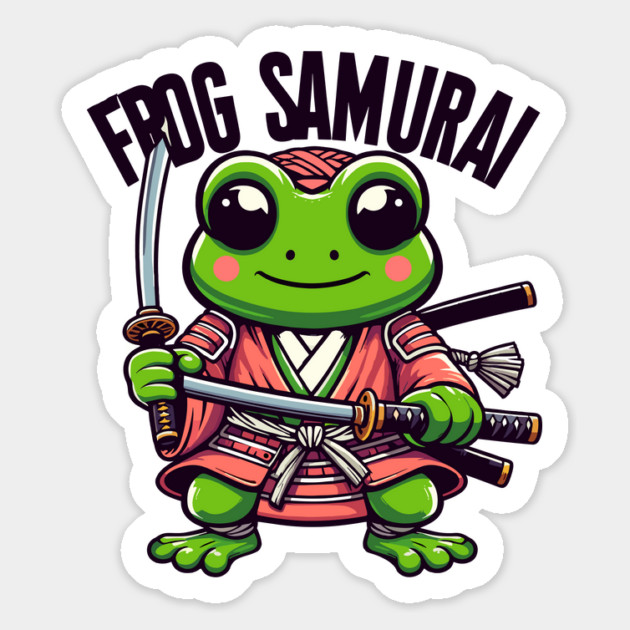 Samurai Kawaii Frog Magnet by JessArty