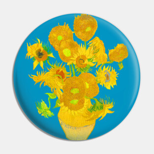 Sunflowers by Van Gogh Pin