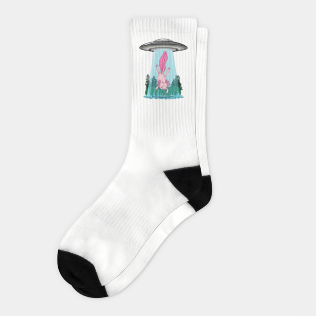 Axolotl Abduction Adventure Socks by GoshWow®