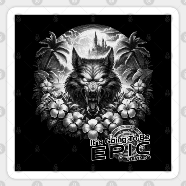 Werewolf It's Going to be Epic Orlando Florida Theme Park Sticker by Joaddo