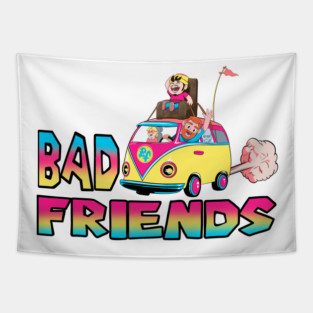 Super Bad Kart Friends Tapestry