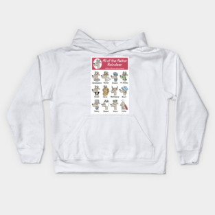 All of the Author Reindeer Kids Hoodie