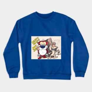 Ren and Stimpy Happy Happy Joy Joy Crewneck Sweatshirt