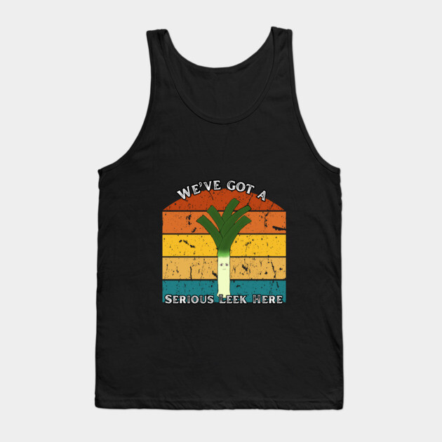Serious Leek – Retro Edition Tank Top by The Punny Grocer