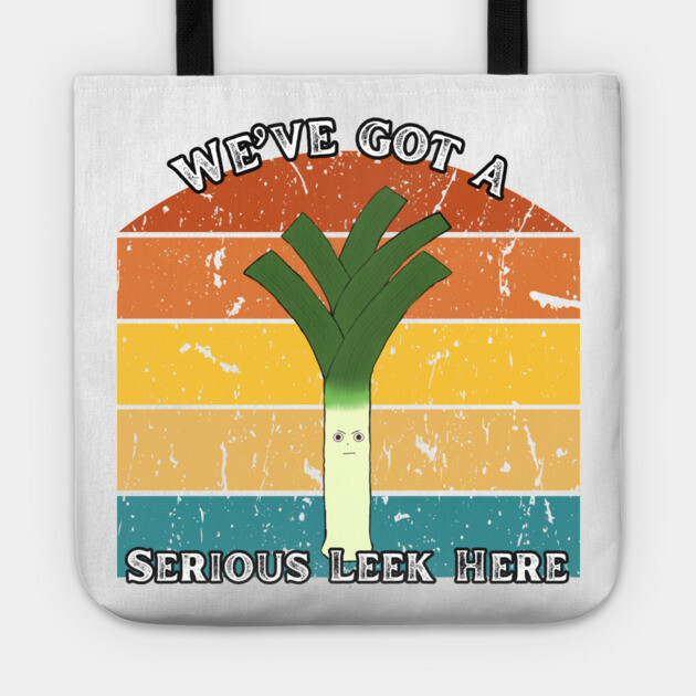 Serious Leek – Retro Edition Tote by The Punny Grocer