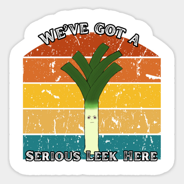 Serious Leek – Retro Edition Magnet by The Punny Grocer