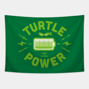 Turtle Power - ooze green Tapestry