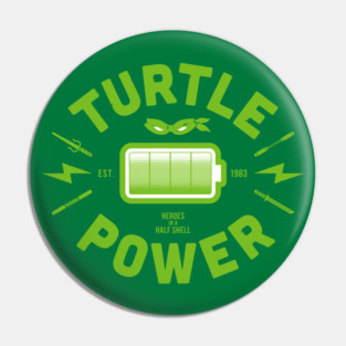 Turtle Power - ooze green Pin