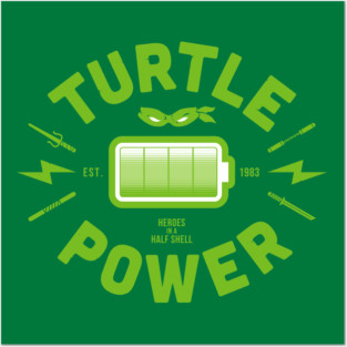 Turtle Power - ooze green Posters and Art