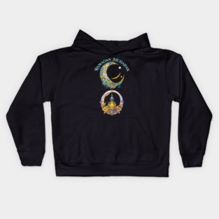 Art Nouveau Ramadan Moon and Lantern Kids Hoodie