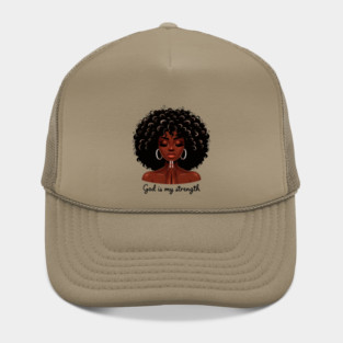 God is my Strength, Black Woman Praying Hat