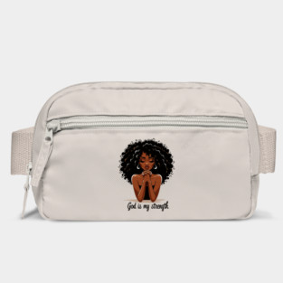 Woman Praying - God is my strength Bag