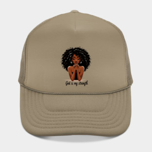 Woman Praying - God is my strength Hat