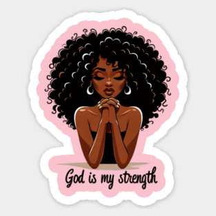 Woman Praying - God is my strength Magnet