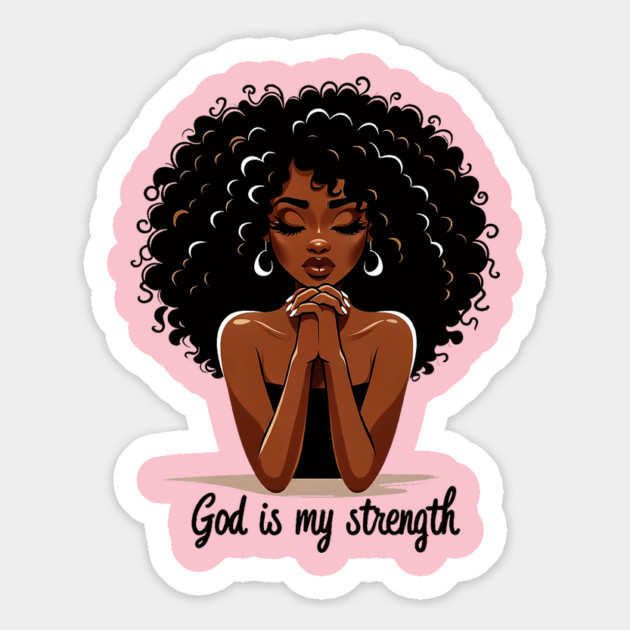 Woman Praying - God is my strength Magnet by UrbanLifeApparel