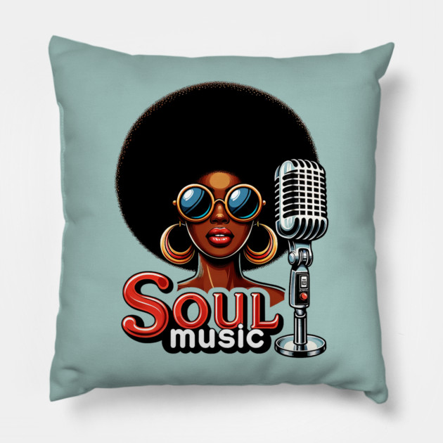 Soul Music Pillow by UrbanLifeApparel