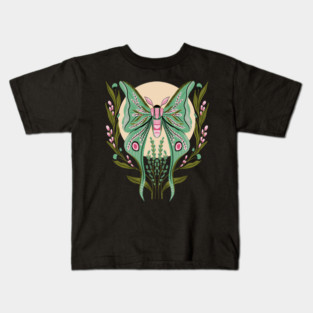 Mystical Luna Moth Kids T-Shirt