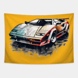 Lamborghini Countach Tapestry