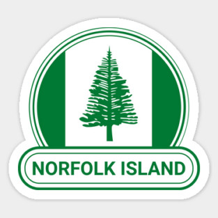 Norfolk Island Country Badge - Norfolk Island Flag Sticker