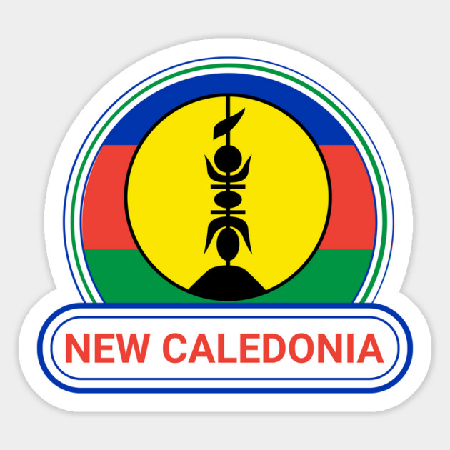 New Caledonia Country Badge - New Caledonia Flag Magnet by Yesteeyear