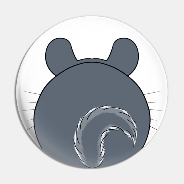 Chinchilla Butt Pin by DeguArts