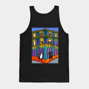 Mardi Gras Dancing Cats Tank Top