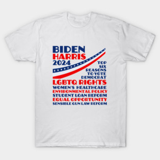 Biden Harris 2024 Election Platform T-Shirt