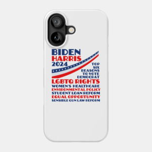 Biden Harris 2024 Election Platform Phone Case