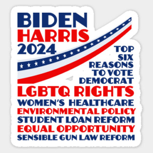 Biden Harris 2024 Election Platform Sticker