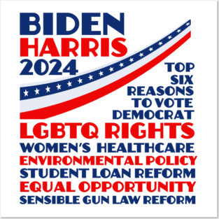 Biden Harris 2024 Election Platform Posters and Art