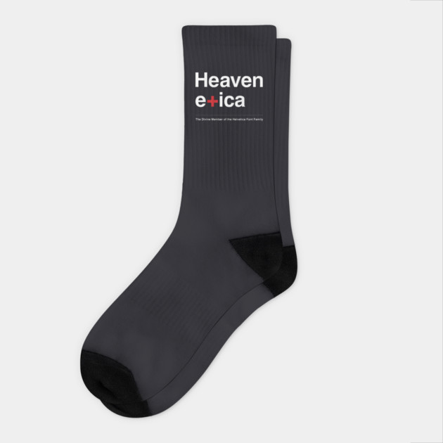 Heavenetica - The Divine Member of the Helvetica Typographic Font Family Socks by Butter Creative