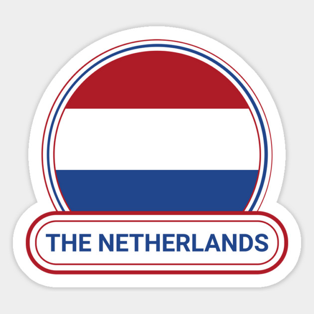 The Netherlands Country Badge - The Netherlands Flag Magnet by Yesteeyear