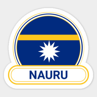 Nauru Country Badge - Nauru Flag Sticker