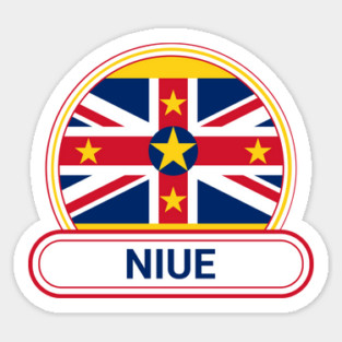 Niue Country Badge - Niue Flag Sticker