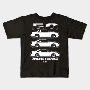 Foxbody 5.0 Ford Mustang Sides Kids T-Shirt