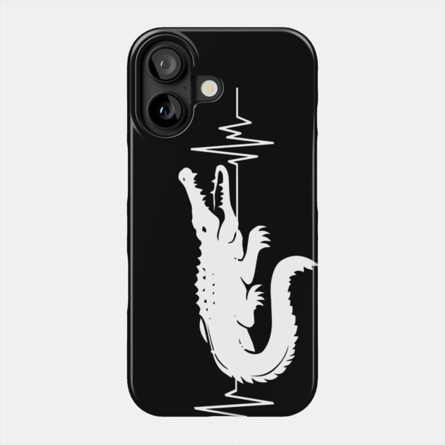 Alligator Heartbeat Line Phone Case by The WYLD Tribe