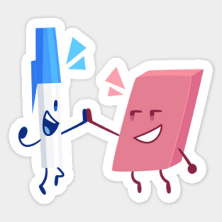 Pen and Eraser Sticker