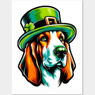 Basset Fauve de Bretagne Celebrates Saint Patrick's Day Posters and Art