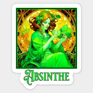 Art Nouveau Absinthe Sticker