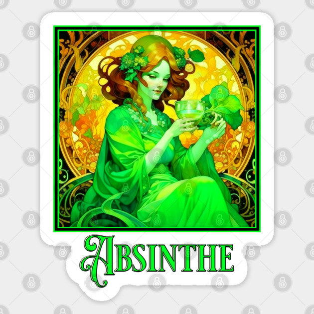 Art Nouveau Absinthe Sticker by HolidayBug